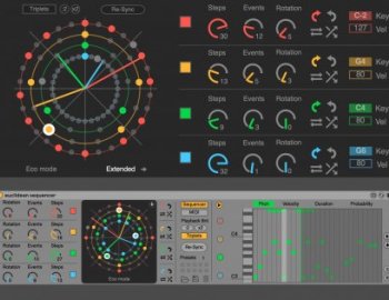 Euclidean sequencer 1.0 Max for Live (Ableton Live)
