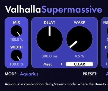 ValhallaSupermassive free delay/reverb gets new Aquarius and Pisces modes
